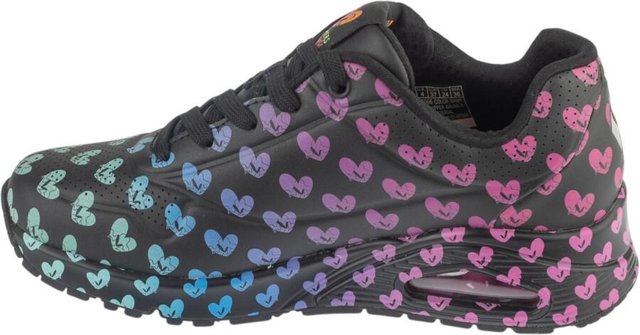 Skechers Uno Live Colorfully dames sneaker Zwart multi - Foto 5