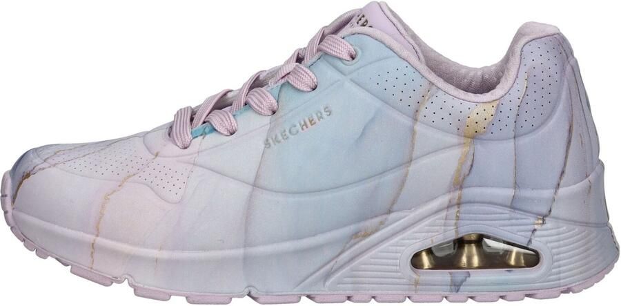SKECHERS Sneakers laag 'Uno – Marble Marvel' lichtblauw goud violetblauw - Foto 7