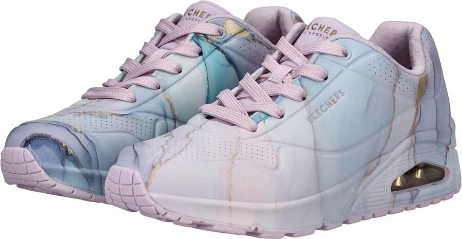 SKECHERS Sneakers laag 'Uno – Marble Marvel' lichtblauw goud violetblauw - Foto 6