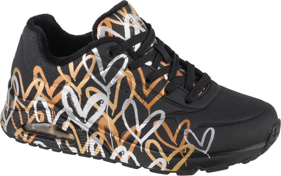 Skechers Sneakers UNO METALLIC LOVE Vrijetijdsschoen lage schoen veterschoen met trendy metallic-print - Foto 2
