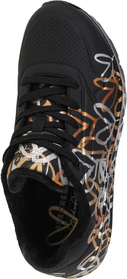 Skechers Sneakers UNO METALLIC LOVE Vrijetijdsschoen lage schoen veterschoen met trendy metallic-print - Foto 3