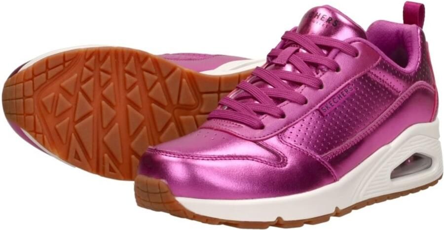 Skechers Sneakers Uno Metallixs sleesneaker plateausneaker veterschoen lage schoen in metallic-look - Foto 7