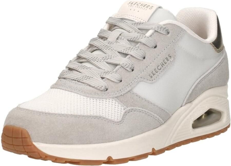 Skechers Uno Schoenen Dames vrijetijds schoenen Off White Suede Mesh - Foto 4