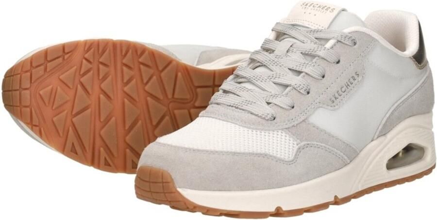 Skechers Uno Schoenen Dames vrijetijds schoenen Off White Suede Mesh - Foto 19