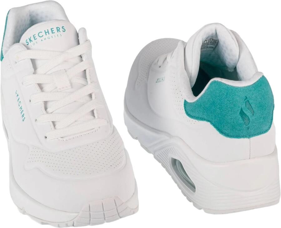 Skechers Uno Pop Back Dames Sneakers Wit Mintgroen - Foto 9