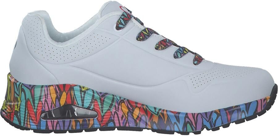 SKECHERS Sneakers laag 'Uno Ravaged Love' blauw lichtgeel lila wit - Foto 9