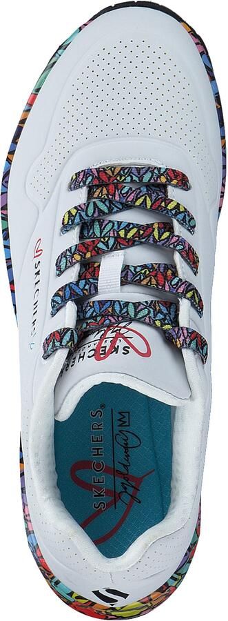 SKECHERS Sneakers laag 'Uno Ravaged Love' blauw lichtgeel lila wit - Foto 12