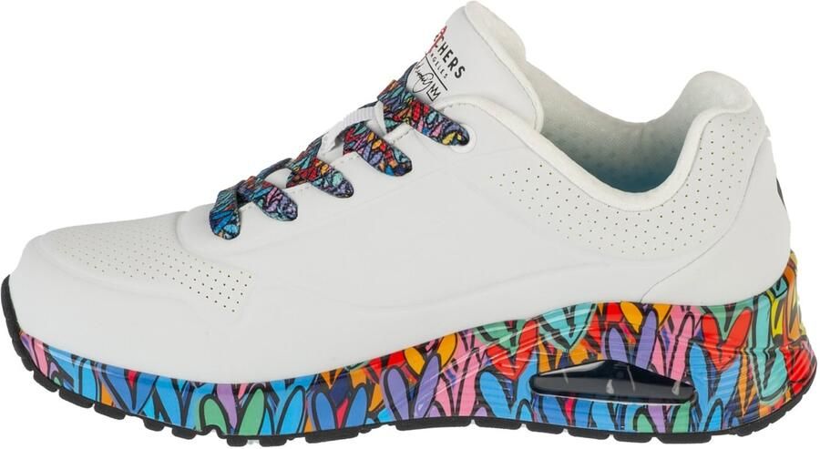 SKECHERS Sneakers laag 'Uno Ravaged Love' blauw lichtgeel lila wit - Foto 7