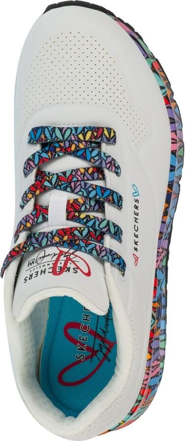 SKECHERS Sneakers laag 'Uno Ravaged Love' blauw lichtgeel lila wit - Foto 10