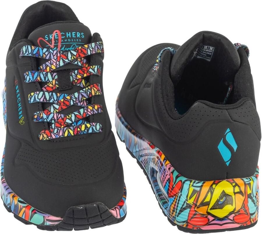 Skechers Sport Casual UNO RAVAGED LOVE Sneakers Vrouw 177918 BKMT - Foto 5
