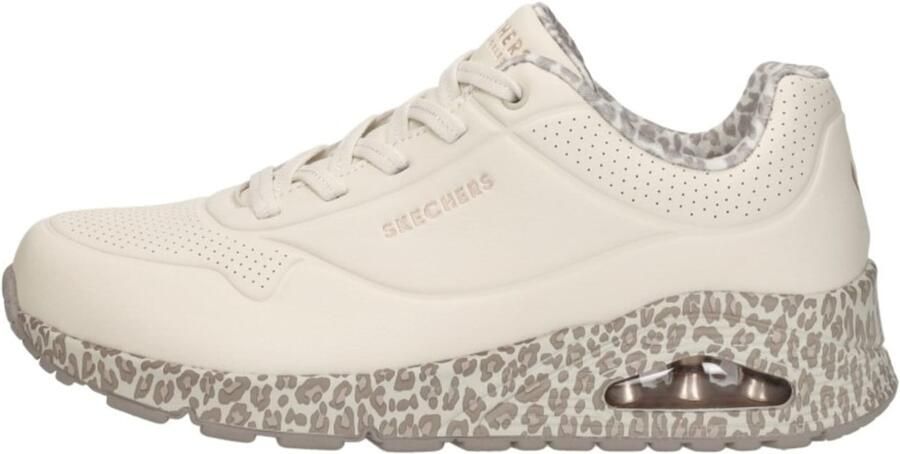 Skechers UNO SAFARI TIME Dames Sneakers Naturel Off-White Multi - Foto 11
