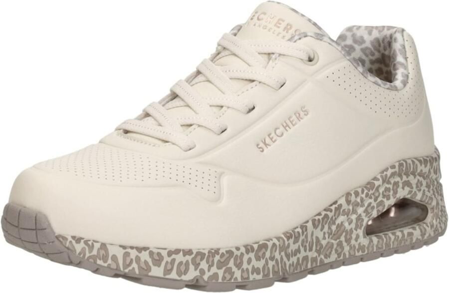Skechers UNO SAFARI TIME Dames Sneakers Naturel Off-White Multi - Foto 13