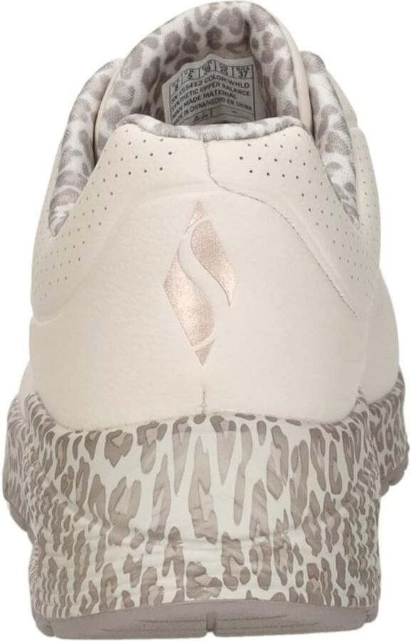 Skechers UNO SAFARI TIME Dames Sneakers Naturel Off-White Multi - Foto 14