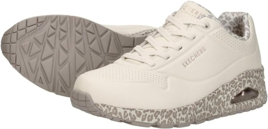 Skechers UNO SAFARI TIME Dames Sneakers Naturel Off-White Multi - Foto 16