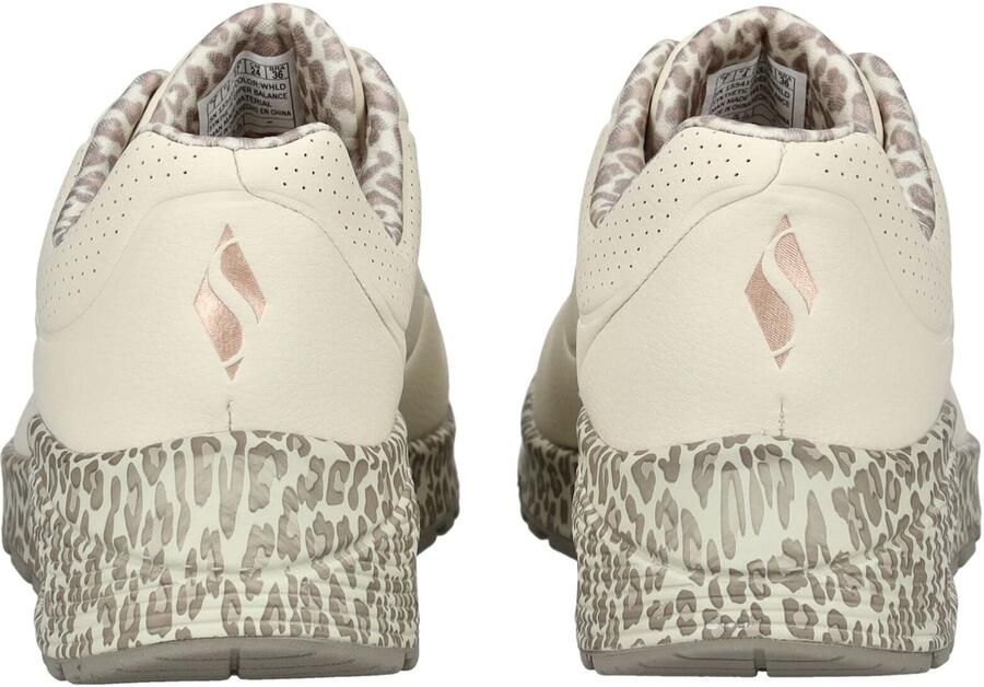 Skechers UNO SAFARI TIME Dames Sneakers Naturel Off-White Multi - Foto 17