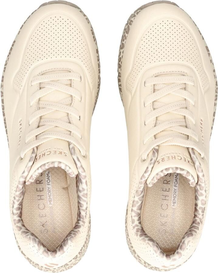 Skechers UNO SAFARI TIME Dames Sneakers Naturel Off-White Multi - Foto 16