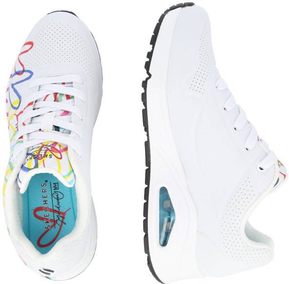 Skechers Sneakers met sleehak UNO-SPREAD THE LOVE Vrijetijdsschoen lage schoen veterschoen met coole graffiti-print - Foto 15