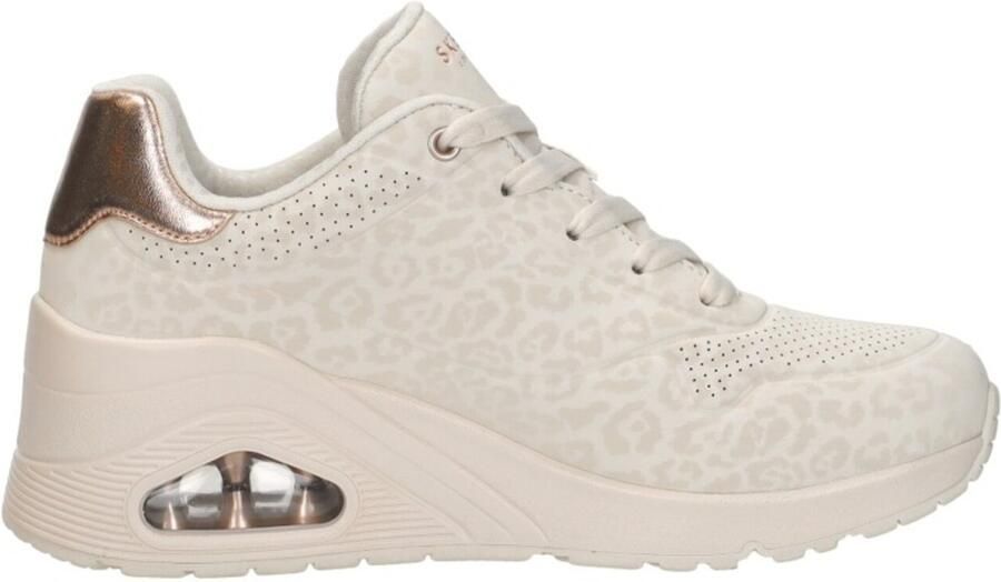 Skechers Uno Wedge Safari Daze Sneakers Laag Gebroken wit