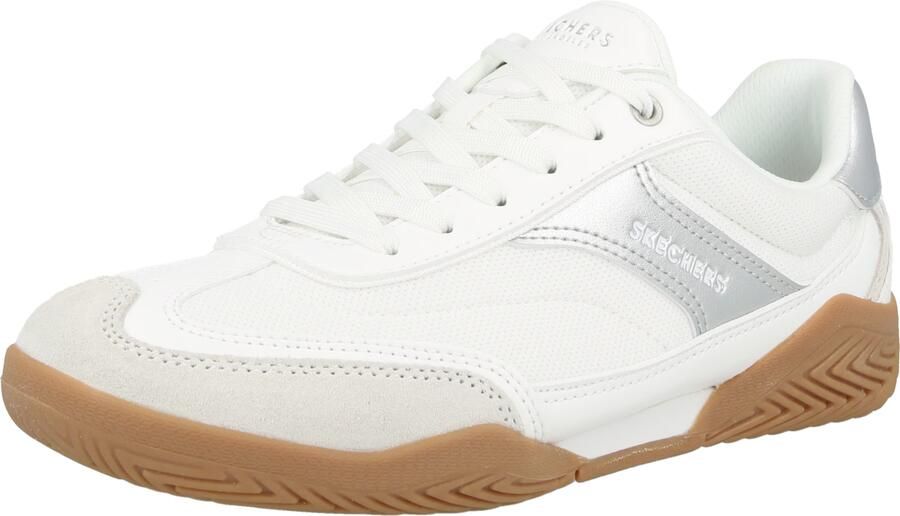 SKECHERS Sneakers laag 'ZINGER EVO-WORLD STRIKER' stone grey zilver wit
