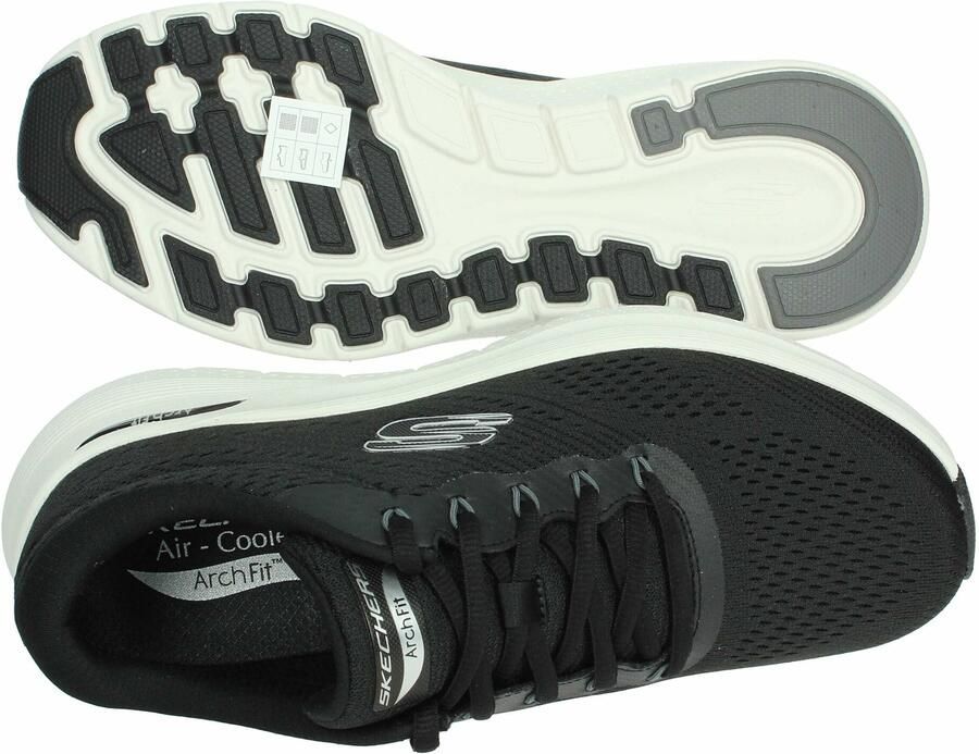 SKECHERS Sneakers laag zwart offwhite - Foto 5