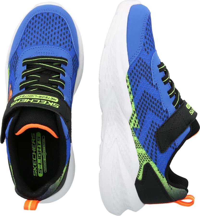 SKECHERS Sneakers 'METEOR-LIGHTS 2.0' turquoise neongroen donkeroranje zwart - Foto 4