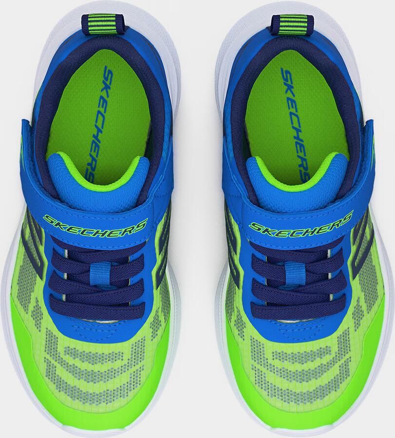 SKECHERS Sneakers 'Microspec Velocity' blauw navy neongroen - Foto 9
