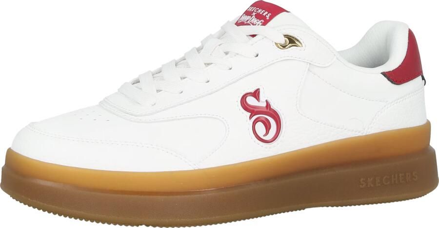 Skechers Duraleather Lace Up Snoop Cupsole Sneaker Mannen Wit Sneakers - Foto 3