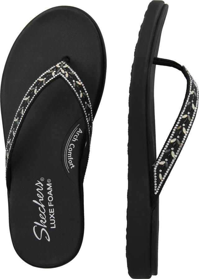 Skechers MEDITATION LUXE CLASSIC ROM Dames Slippers Zwart - Foto 3