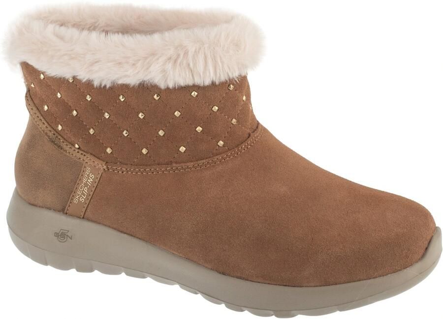 Skechers Hands Free Slip-Ins On-the-Go dames gevoerde boot Cognac