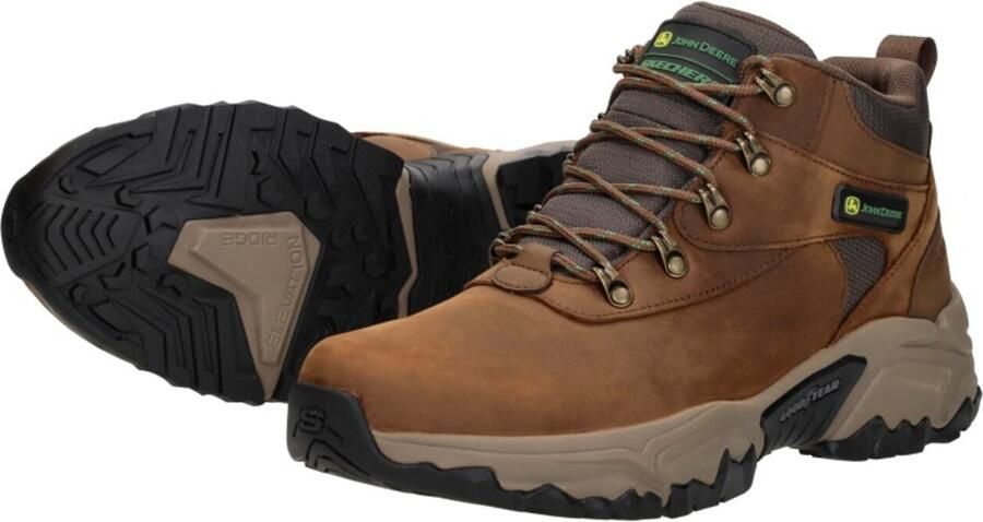 Skechers John Deere: Relaxed Fit Veterschoenen Hoog Donkerbruin - Foto 2