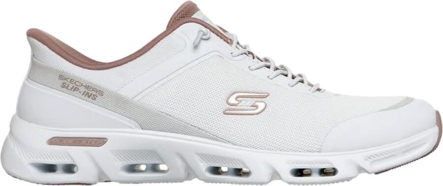 SKECHERS Veterschoen 'Glide- Step Gravity Everyday Bliss' chocoladebruin wit