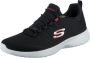 Skechers Dynamight 58360-BKRD Mannen Zwart Trainingschoenen Sportschoenen - Thumbnail 2