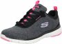 Skechers Flex Appeal 3.0-Steady Energy Dames Sneakers Black Pink - Thumbnail 2