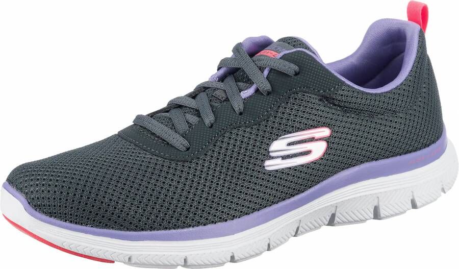 Skechers Flex Appeal 4.0 Sneakers Charcoal Mesh Lavender Trim Dames - Foto 3