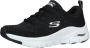 Skechers Arch Fit Glee for all zwart wit sneakers dames (149713 BKW) - Thumbnail 3