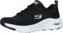 Skechers Arch Fit Glee for all zwart wit sneakers dames(149713 BKW ) - Thumbnail 5