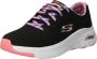 Skechers Arch Fit First Blossom Dames Sneakers Zwart Multicolour - Thumbnail 3