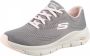 Skechers Arch Fit-Big Appeal 149057-GYPK Vrouwen Grijs Sneakers - Thumbnail 3