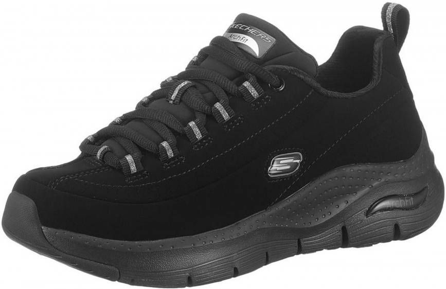 Skechers Arch Fit Metro Skyline 149147-BBK Vrouwen Zwart Sneakers - Foto 9