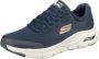 Skechers Comfortabele Arch Fit Sneaker in Donkerblauw Blue Heren - Thumbnail 4