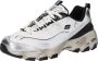 Skechers D'Lites-Vintage Vision Dames Sneakers Wit Zwart - Thumbnail 4
