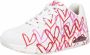 Skechers Sneakers met sleehak UNO-SPREAD THE LOVE Vrijetijdsschoen lage schoen veterschoen met coole graffiti-print - Thumbnail 4