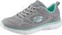 Skechers Summits Suited 12982-GYTQ Vrouwen Grijs Sneakers Sportschoenen - Thumbnail 3