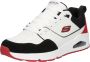 Skechers Street Uno Retro One Herensneakers 183020 Wit Rood - Thumbnail 3