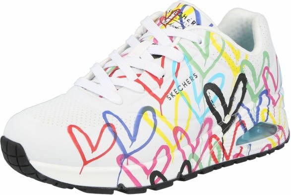 Skechers Sneakers met sleehak UNO-SPREAD THE LOVE Vrijetijdsschoen lage schoen veterschoen met coole graffiti-print - Foto 17