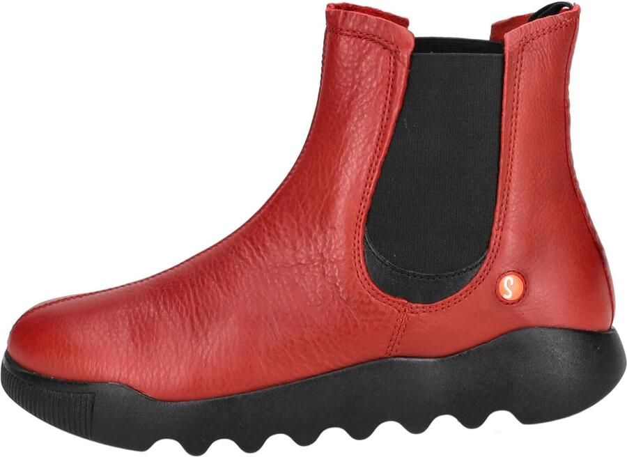 Softinos Chelsea boots rood zwart