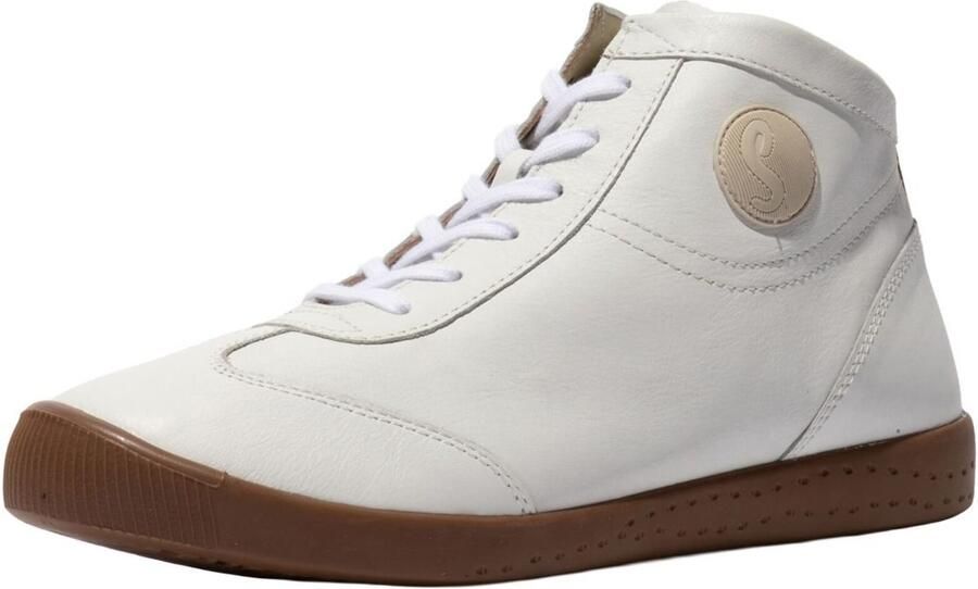 Softinos Sneakers hoog beige bruin wit