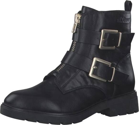 S.Oliver Elven bikerboots zwart