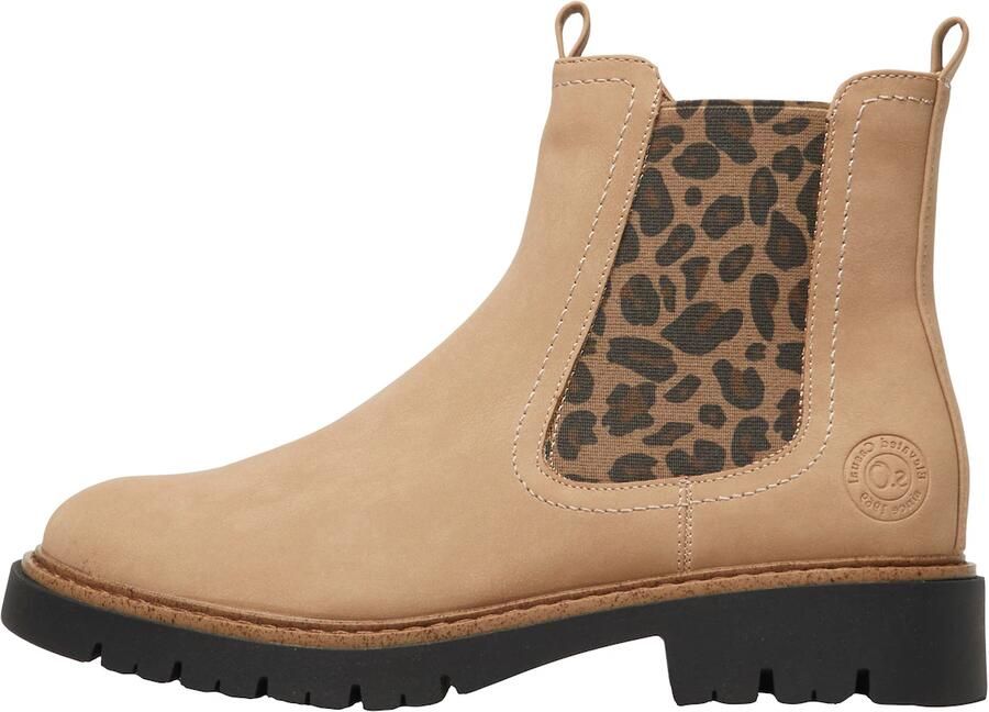 S.Oliver Chelsea boots lichtbruin zwart