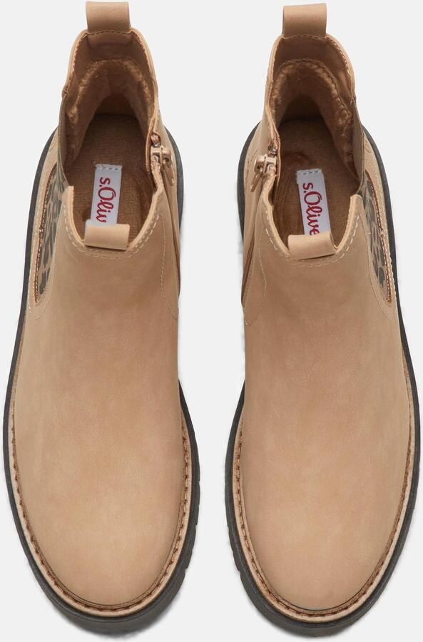S.Oliver Chelsea boots lichtbruin zwart - Foto 4